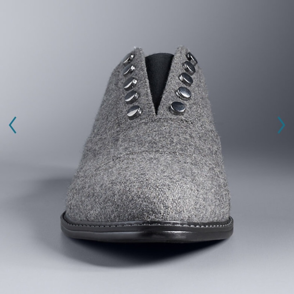 Simply Vera Vera Wang Swallow Grey Studded Loafers